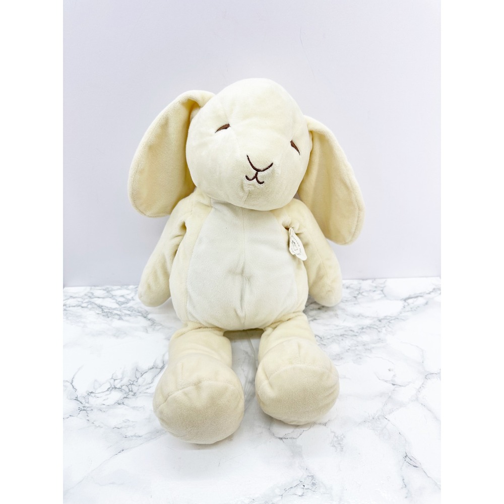 Manhattan Toy Company Huggables Daisy Bunny Plush Cream Yellow 15"‎ NWT